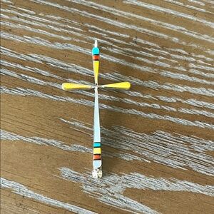Zuni Inlay Cross Pendant
